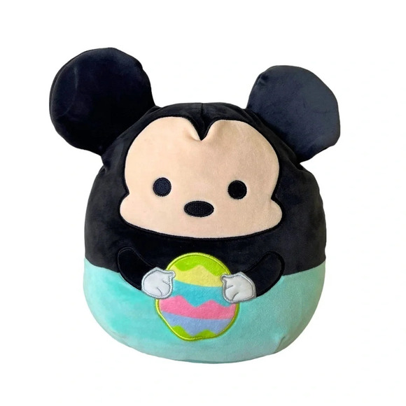 SQUISHMALLOW Disney 10 inch Mickey Mouse Holding Egg Plush Ultra Soft Toy - Picture 1 of 8